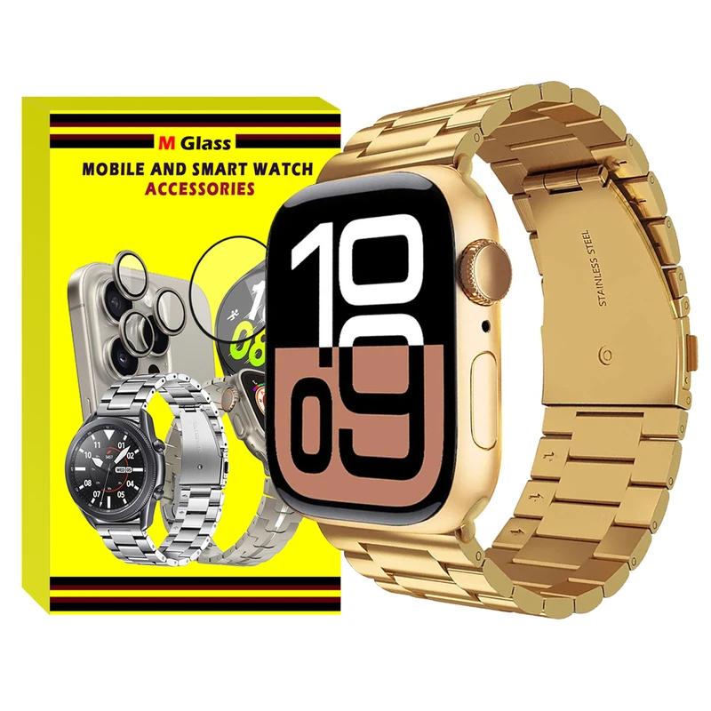 بند ام‌گلس مدل 3Bead MG مناسب برای اپل واچ سری 10 سایز 42 میلی متری