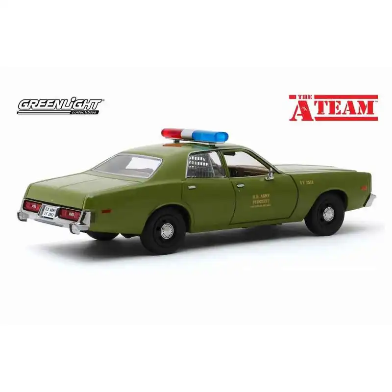 ماکت ماشین گرینلایت مدل پلیس طرح کلاسیک سری Plymouth Fury 1977 US Army Police