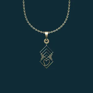 گردنبند طلا 18 عیار زنانه مدوپد مدل هندسی کد AA2-1-1052