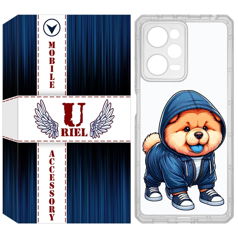 کاور یوریل مدل Clear کد 65 طرح سگ آبی مناسب برای گوشی موبایل شیائومی Poco X5 Pro / Redmi Note 12 Pro / Note 12 Pro Plus