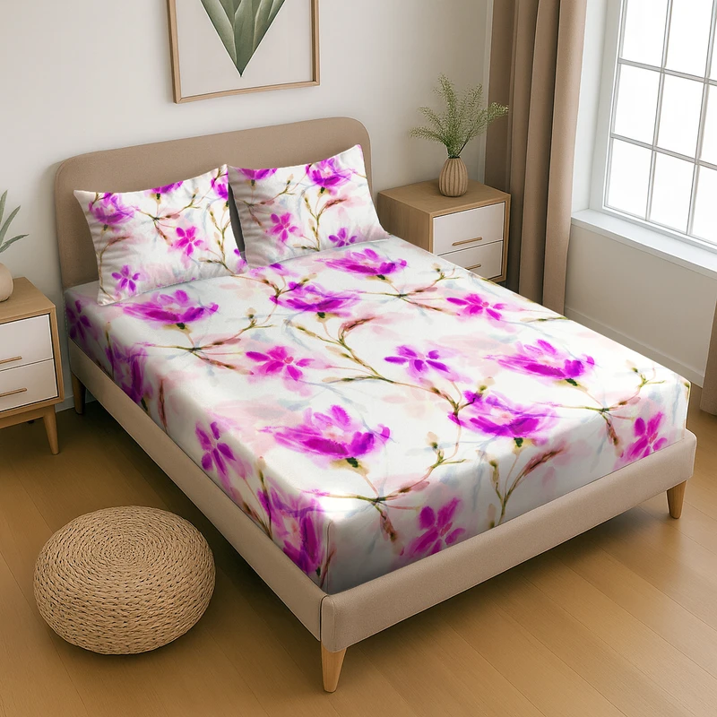 سرویس ملحفه پامیل مدل RH787HK دو نفره 3 تکه