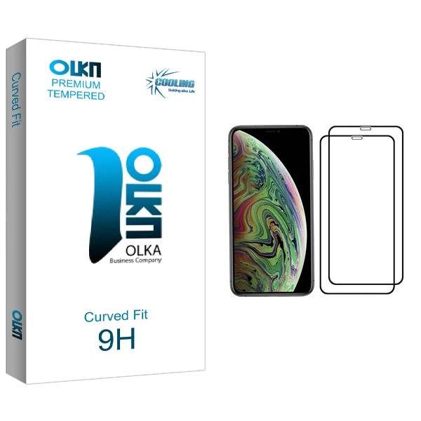 محافظ صفحه نمایش کولینگ مدل Olka glass مناسب برای گوشی موبایل اپل iPhone XS بسته دو عددی