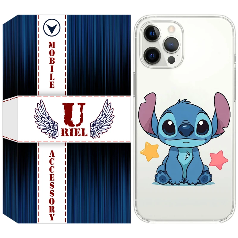 کاور یوریل قاب مدل Clear کد 70 طرح استیچ مناسب برای گوشی موبایل اپل iPhone 12 Pro Max