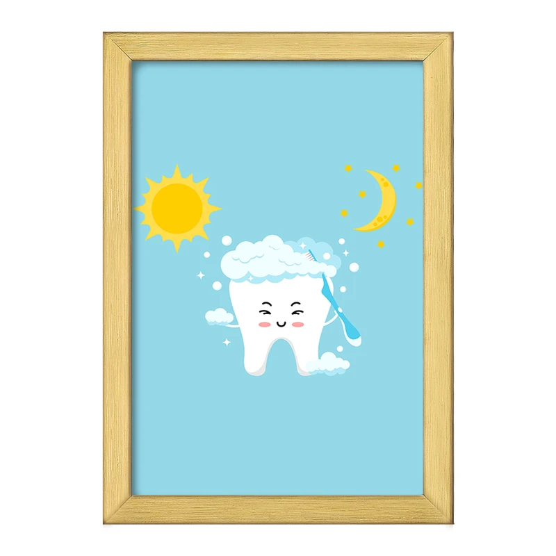 تابلو خندالو طرح دندان و دندان پزشکی کودکانه کد 36758