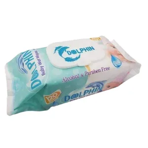 دستمال مرطوب کودک  مدل dolphin بسته 120 عددی