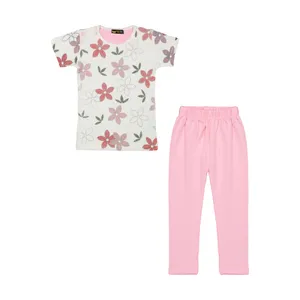 ست تی شرت و شلوار دخترانه خرس کوچولو مدل 2011300-84