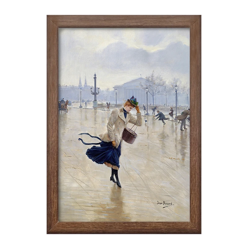 تابلو خندالو طرح نقاشی روز بادی، میدان د لا کنکورد اثر ژان برو کد F12346