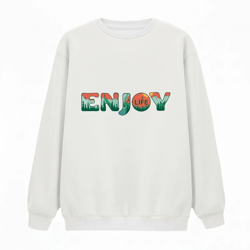 سویشرت زنانه مدل لذت زندگی 