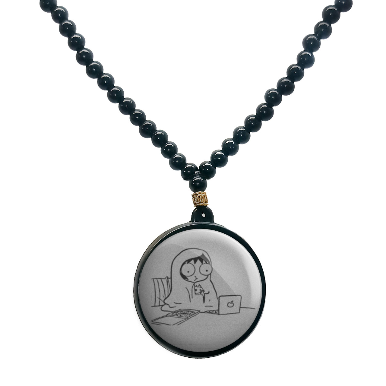 گردنبند پرمانه طرح fun کد pmd.23795 مدل دو طرفه