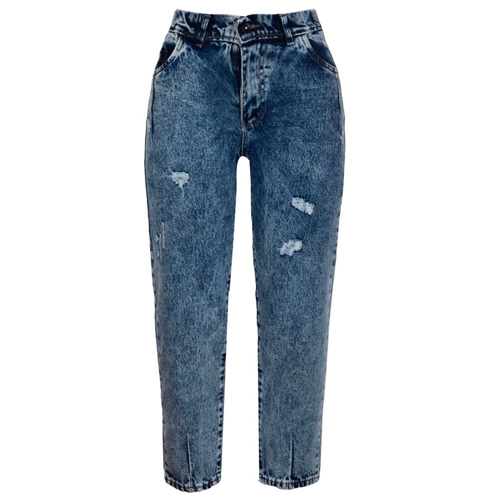 شلوار جین زنانه دکسونری مدل 256006313 مام استایل زاپ دار -  - 1