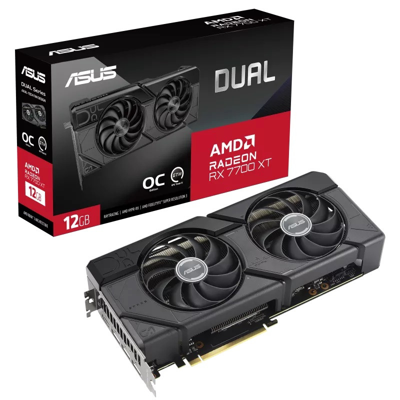 کارت گرافیک ایسوس مدل RX 7700 XT OC Edition 12GB GDDR6
