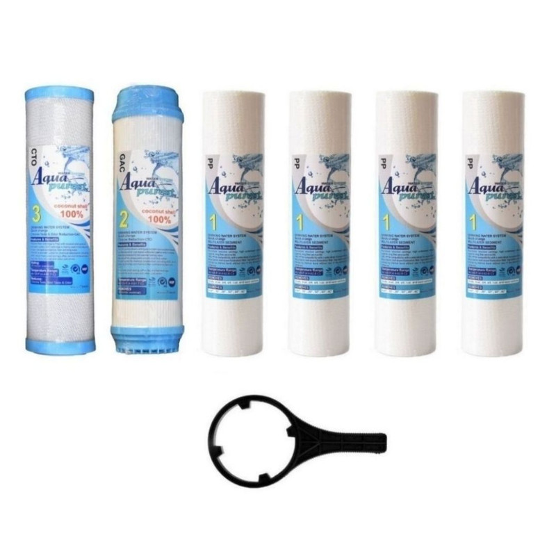 فیلتر دستگاه تصفیه کننده آب آکوا پیورست مدل RO-SYSTEM مجموعه 6 عددی