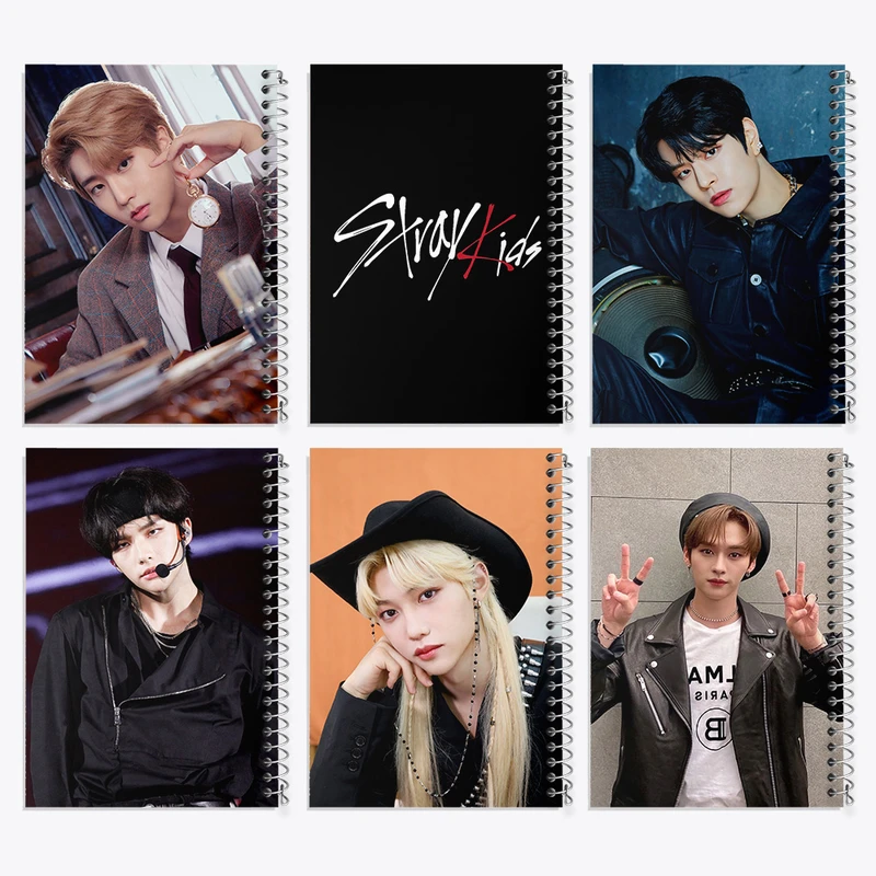دفتر مشق 50 برگ خندالو طرح استری کیدز (Stray Kids) کد 782 مجموعه 6 عددی