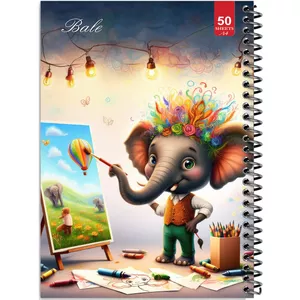 دفتر نقاشی 50 برگ انتشارات بله طرح فیل در حال طراحی کد A4-L203