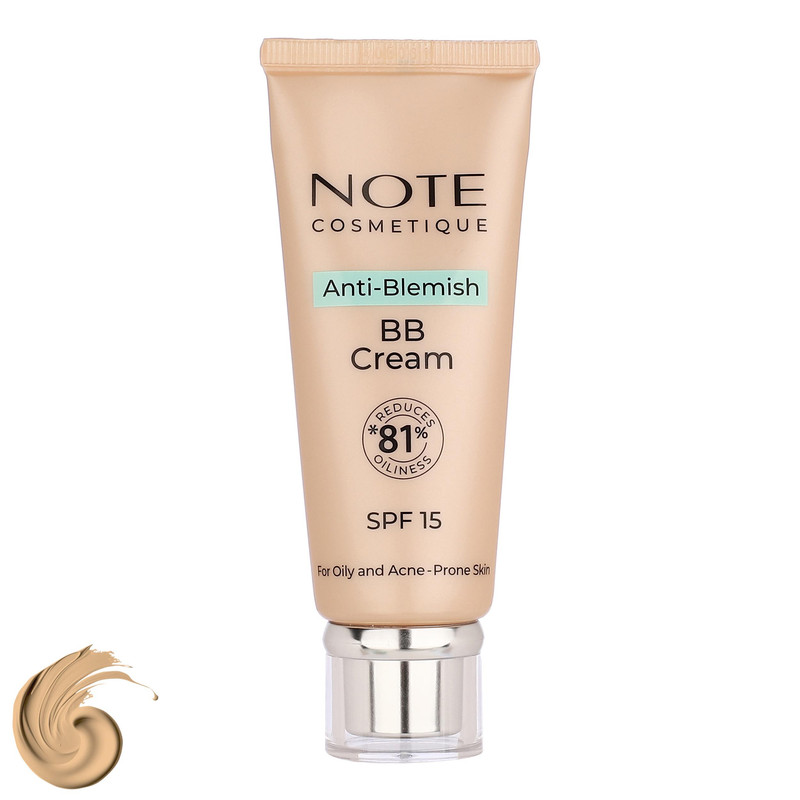 کرم پودر BB مایع spf 15 نوت مدل A-B شماره 02 مناسب برای پوست چرب حجم 30 میلی‌لیتر