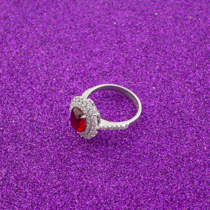 انگشتر نقره زنانه مدل یاقوت AMT-R126 انگشتر نقره زنانه مدل یاقوت AMT-R126