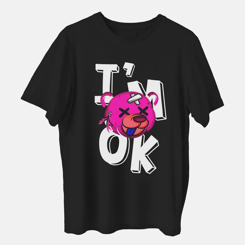 تی شرت آستین کوتاه مردانه مدل خرس تدی im ok کد mo224