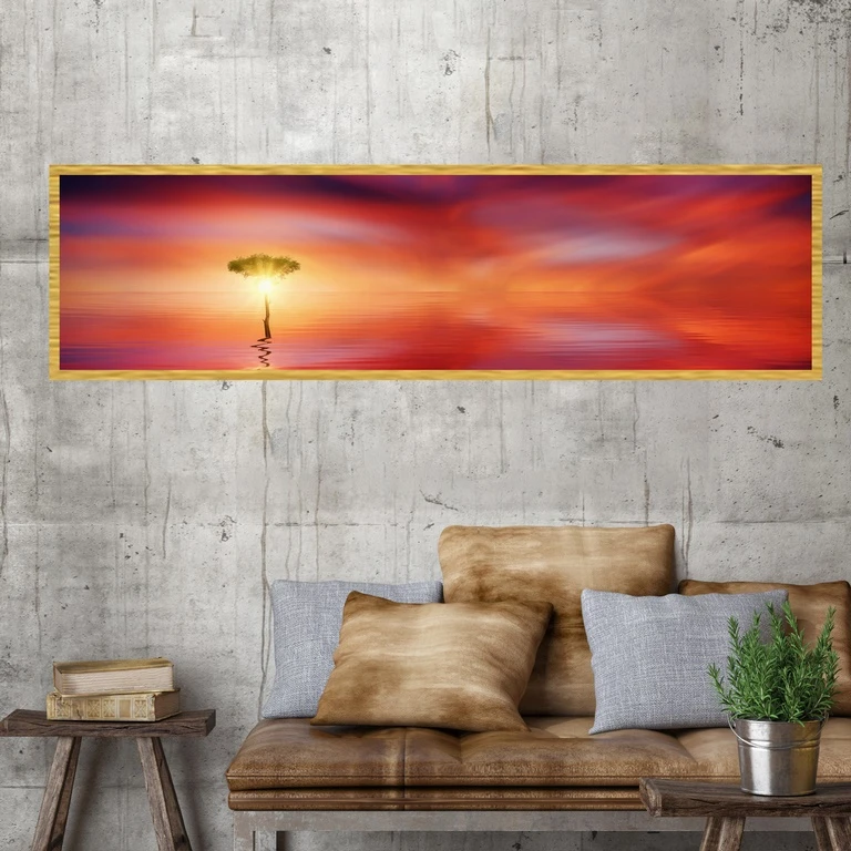 تابلو بکلیت طرح غروب خورشید مدل T-7759