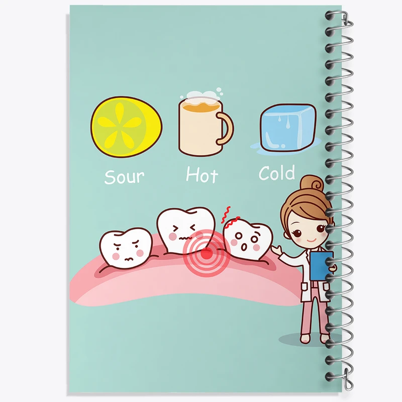 دفتر ژورنال نویسی 50 برگ خندالو مدل نقطه ای طرح دندان و دندان پزشکی کودکانه کد 36745