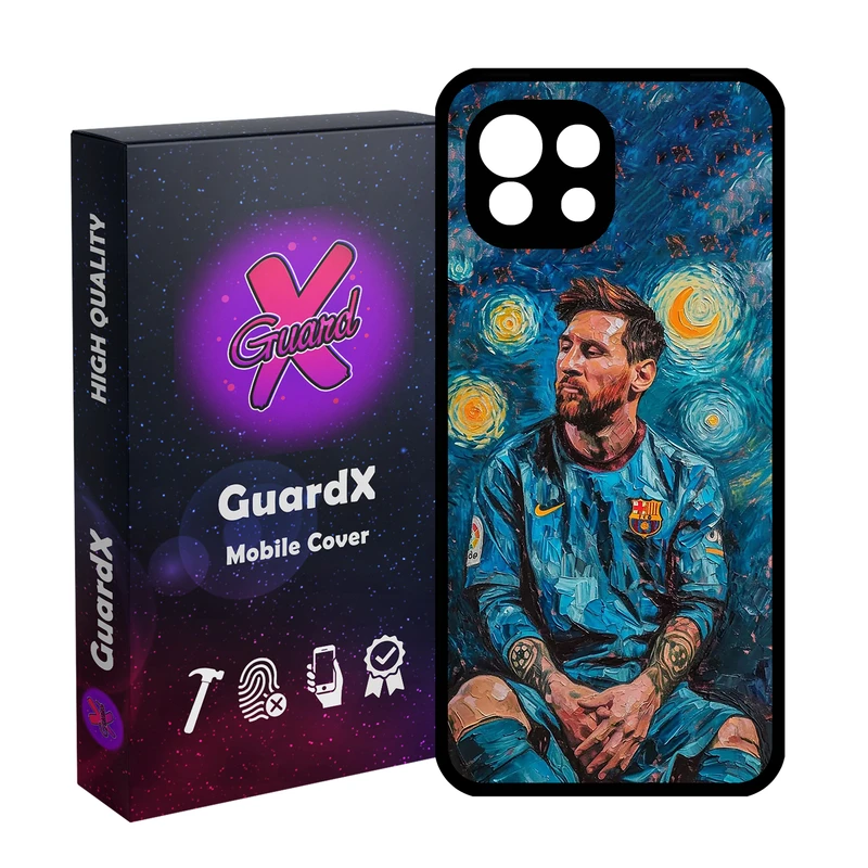 کاور گارد ایکس طرح لیونل مسی مدل Glass10741 مناسب برای گوشی موبایل شیائومی  Mi 11 Lite