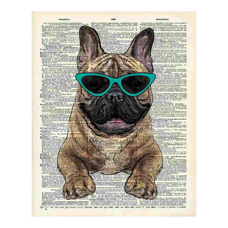 پوستر مدل سگی با عینک