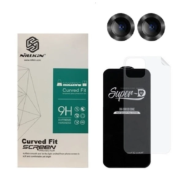 محافظ صفحه نمایش  مدل 2SN- مناسب برای گوشی موبایل اپل iPhone 12  به همراه محافظ پشت گوشی و محافظ لنز دوربین