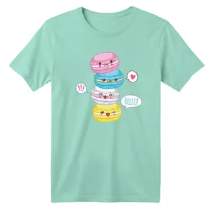 تی شرت آستین کوتاه بچگانه مدل ماکارون رنگ سبز روشن