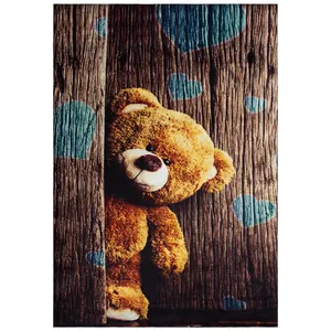 فرش ماشینی جانگل مدل Teddy Bear کد 3D-G3