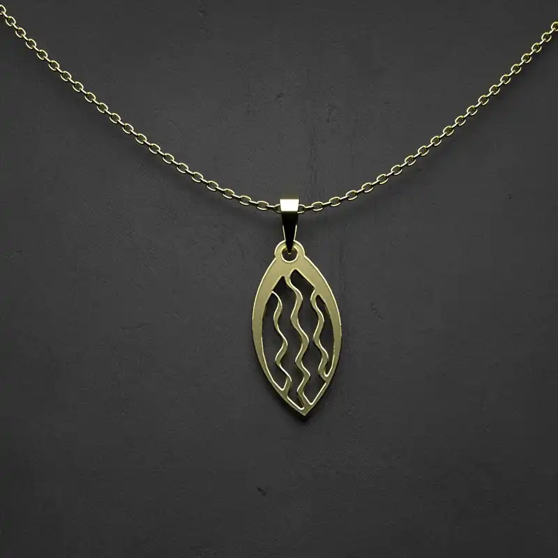 گردنبند طلا 18 عیار زنانه مدوپد مدل هندسی کد W2-1-1046