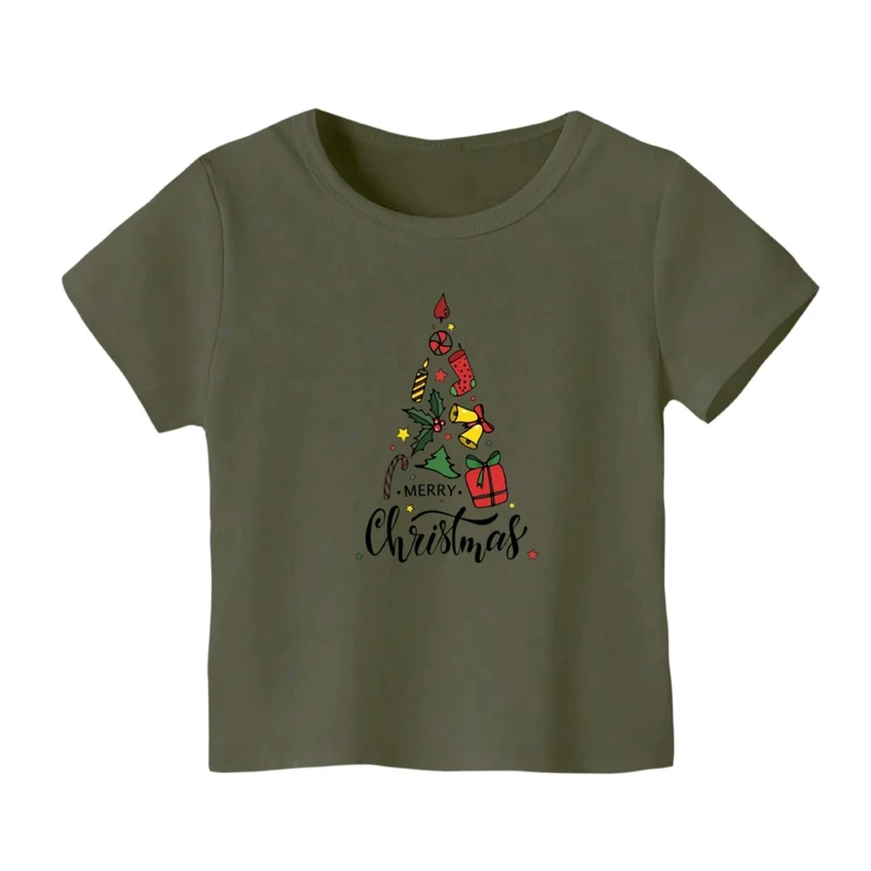 تی شرت آستین کوتاه بچگانه مدل نوشته کریسمس کد 29