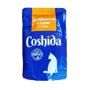 غذای پوچ گربه کوشیدا مدل ژلی طعم مرغ و جگر وزن 100 گرم