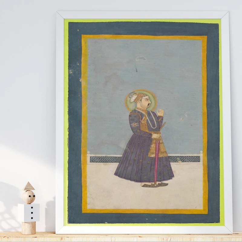 تابلو طرح نگاره رشن اختر مدل G02240 فریم سفید