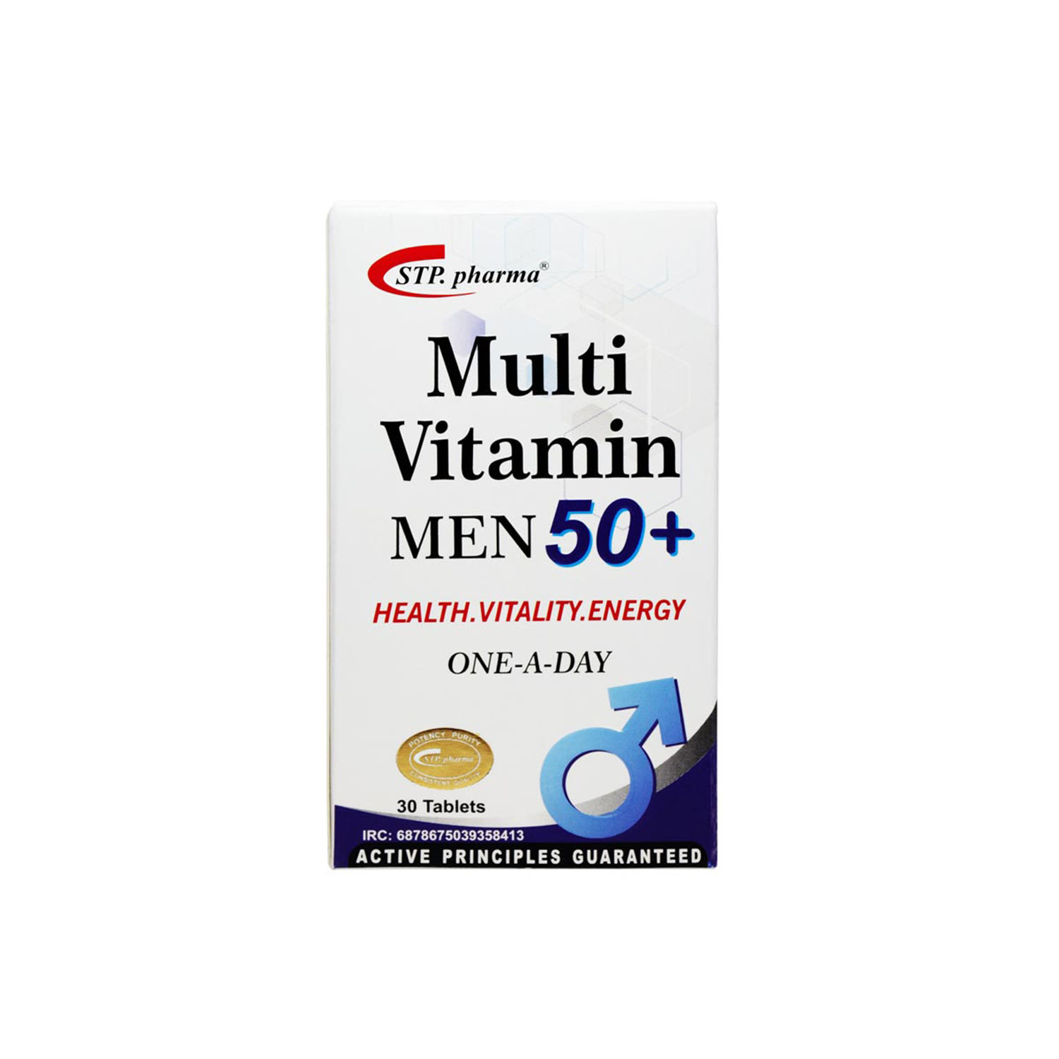 قرص مولتی ویتامین مردان بالای 50 سال اس تی پی فارما بسته 30 عددی 