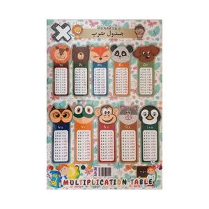 بازی آموزشی مدل پوستر جدول ضرب لمینت