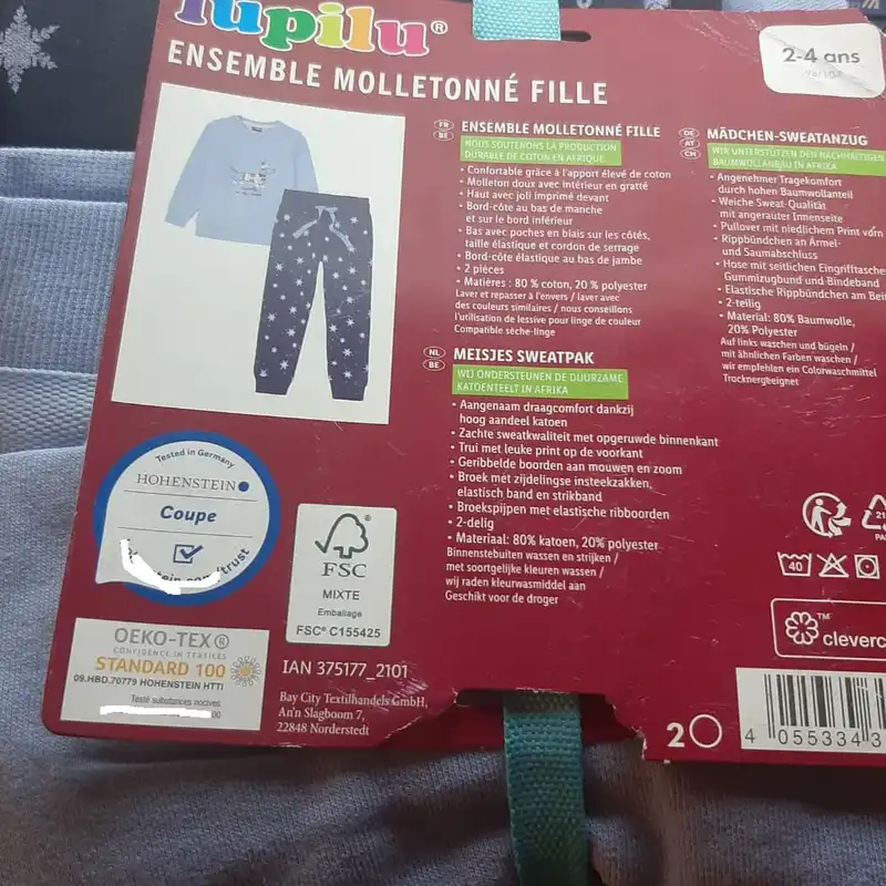 ست سویشرت و شلوار دخترانه لوپیلو مدل سگ پاکوتاه