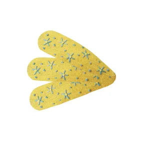گیره مو دخترانه مدل تق تقی گلدوزی شده HT - 0014 مجموعه سه عددی