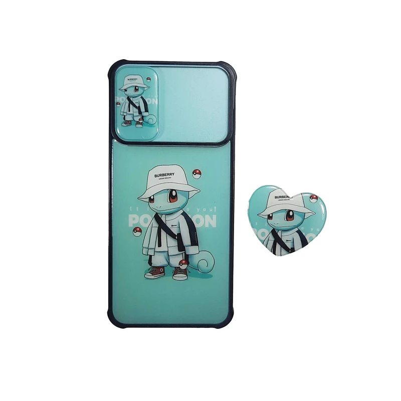 کاور مدل سیلیکون کد 01 مناسب برای گوشی موبایل سامسونگ galaxy A02s به همراه پاپ سوکت