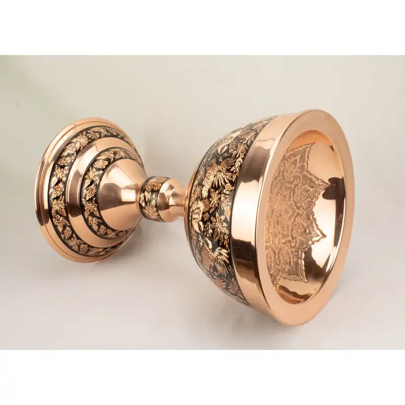 آجیل خوری مسی مدل سنگاب الماس تراش