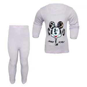 ست تی شرت و شلوار دخترانه مدل مینی موس کد 103