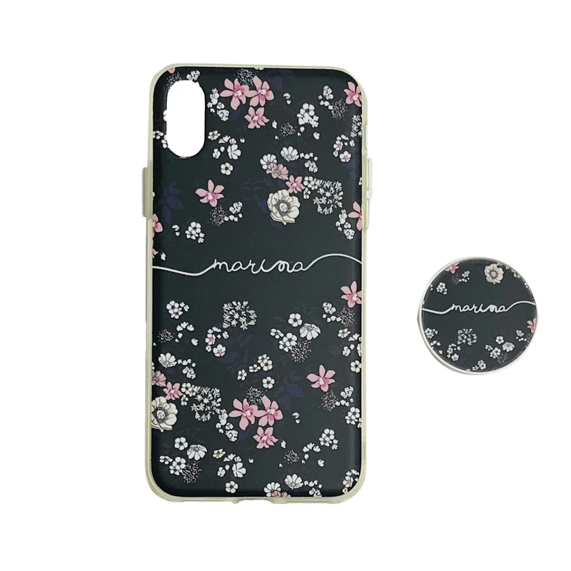 کاور مدل Flower02 مناسب برای گوشی موبایل اپل Iphone X/XS به همراه پاپ سوکت