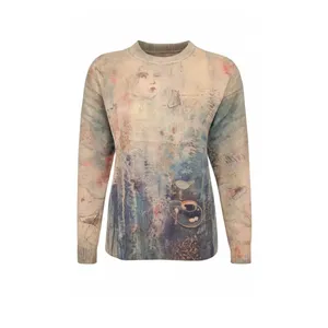 بلوز آستین بلند یقه گرد زنانه مدل nm.896