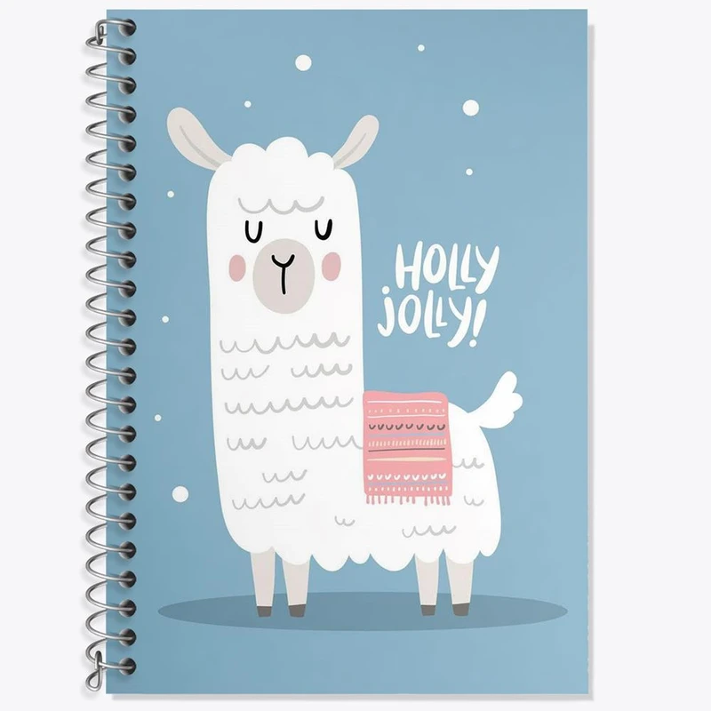 دفتر زبان 50 برگ خندالو مدل دو خط طرح لاما کد 29566