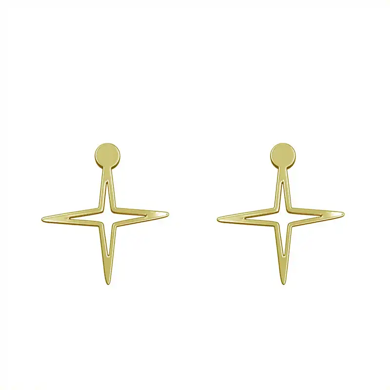 گوشواره طلا 18 عیار زنانه مدوپد مدل ستاره کد GA1-15487