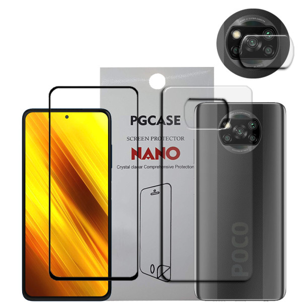 محافظ صفحه نمایش سرامیکی مدل Star Max مناسب برای گوشی موبایل شیائومی Poco X3 Pro به همراه محافظ لنز دوربین و محافظ پشت گوشی