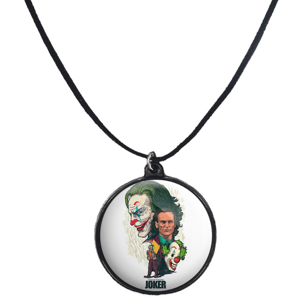 گردنبند پرمانه طرح جوکر کد pmb.6086 مدل دو طرفه