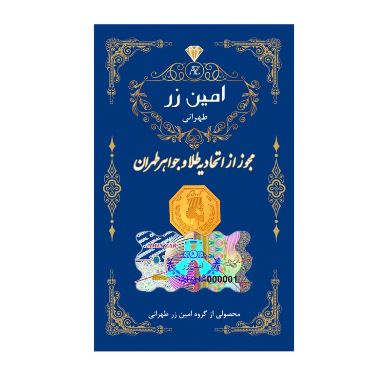 سکه گرمی طلا 18 عیار امین زر مدل amz-1.2