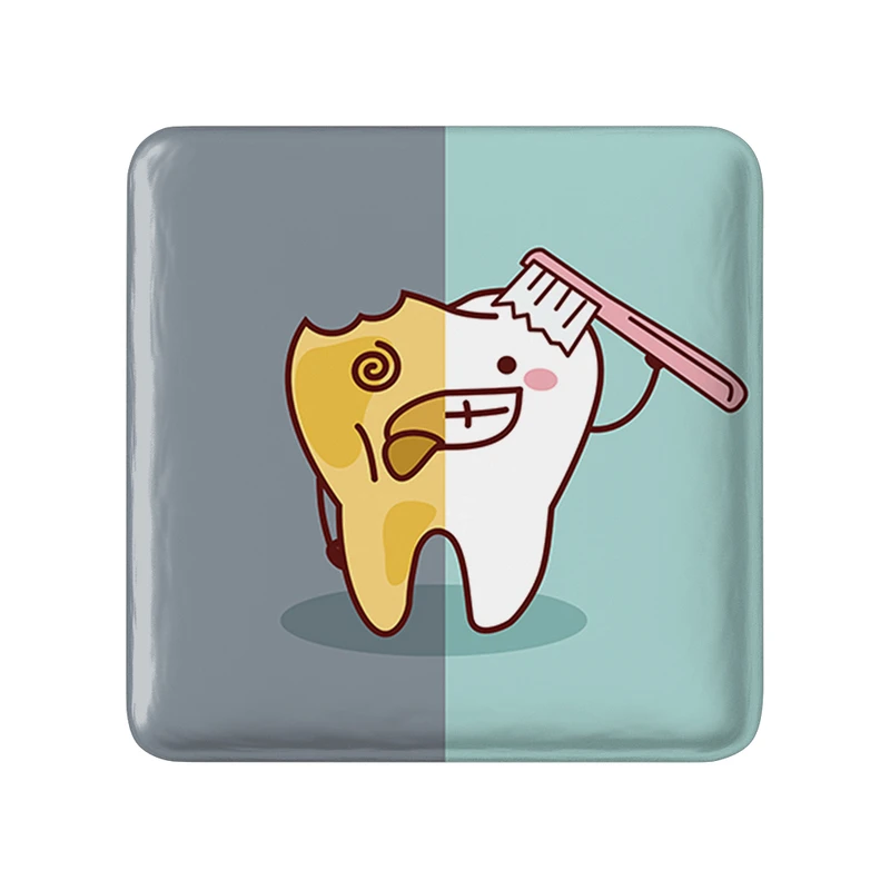 پیکسل خندالو طرح دندان و دندان پزشکی کودکانه مدل مربعی کد 36733