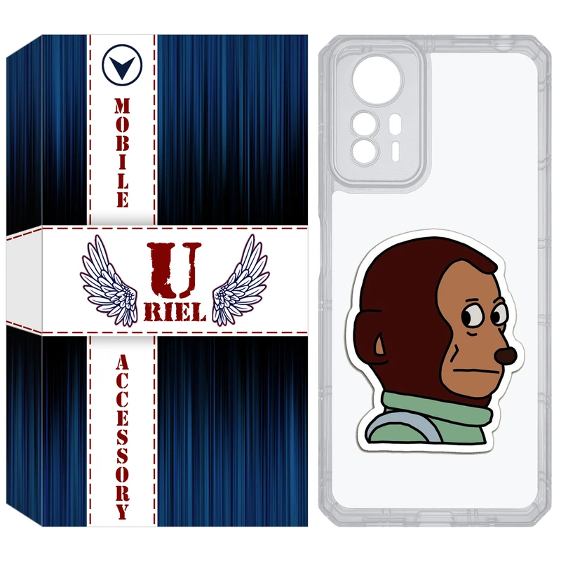 کاور یوریل مدل Clear کد 88 طرح میمون مناسب برای گوشی موبایل شیائومی Redmi Note 12S