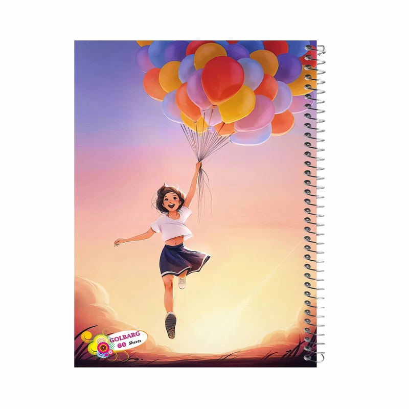 دفتر مشق 60 برگ گلبرگ مدل دخترانه کد 1777