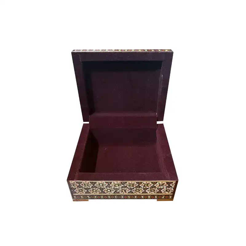 جعبه جواهرات خاتم کاری کد 1123